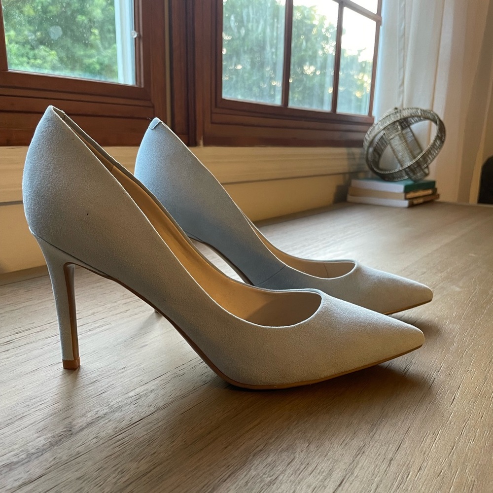 Nine West baby blue heels pumps nwot